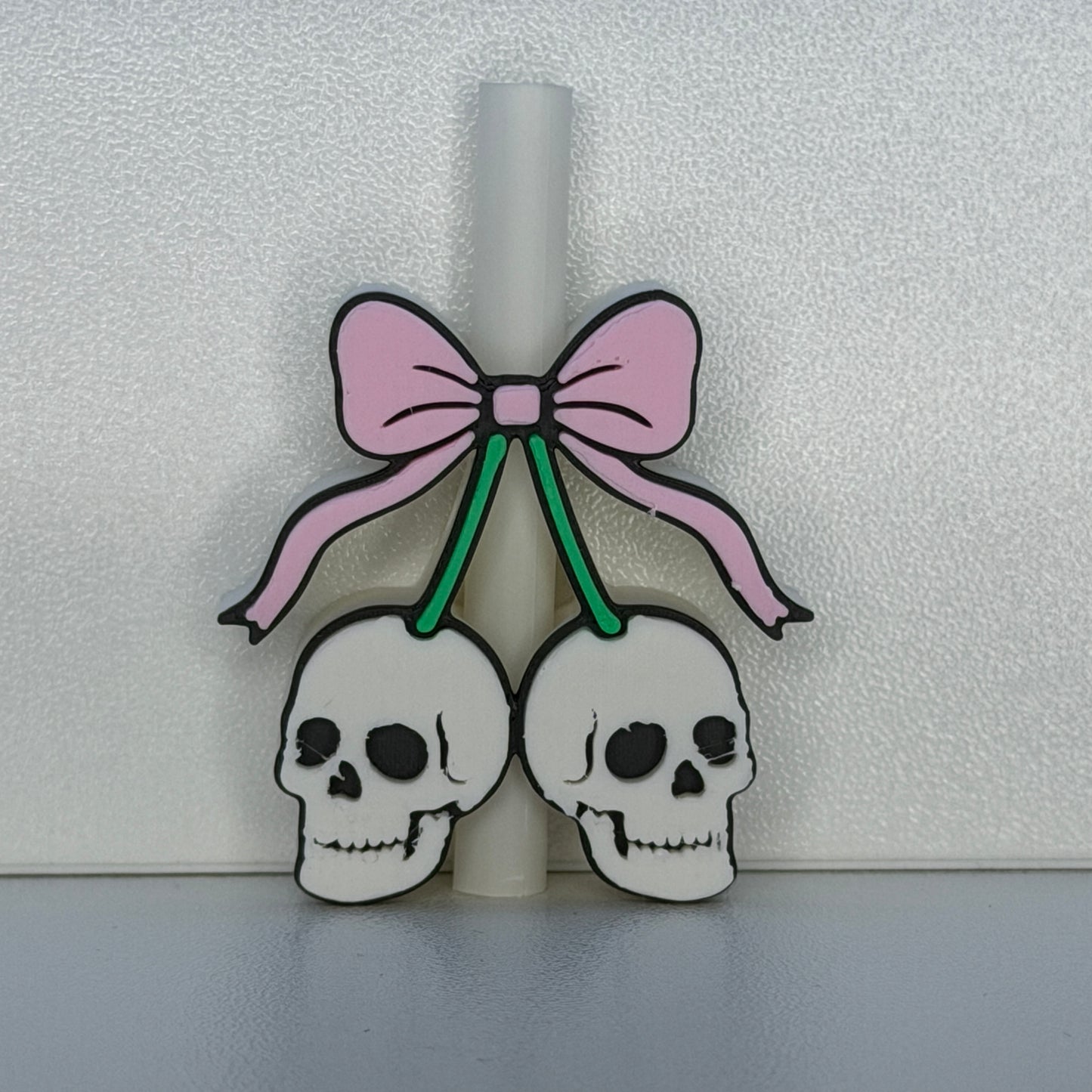 STF06- Pink Skully Bow