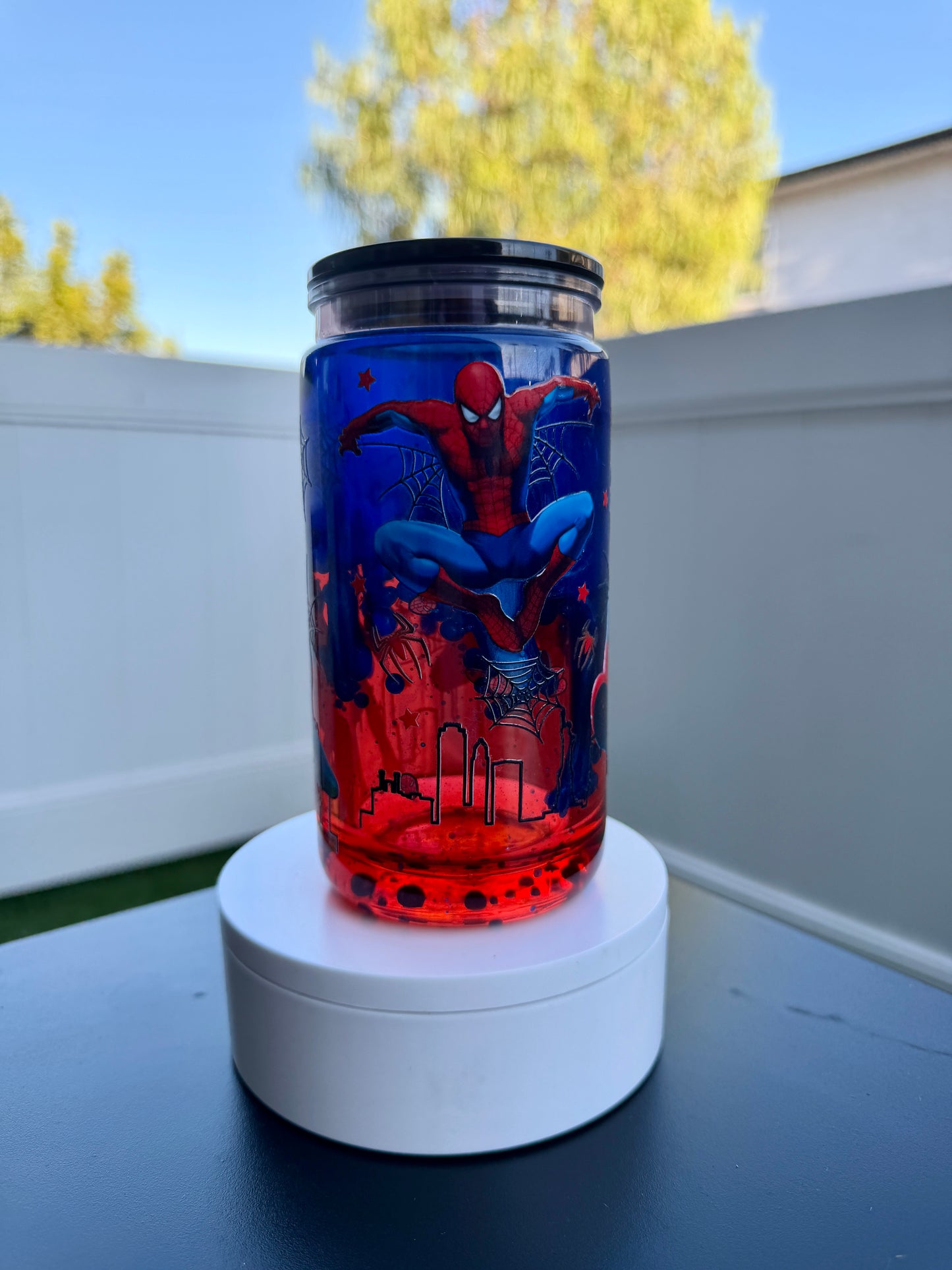 Web Hero 16oz snow globe