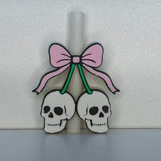 STF06- Pink Skully Bow