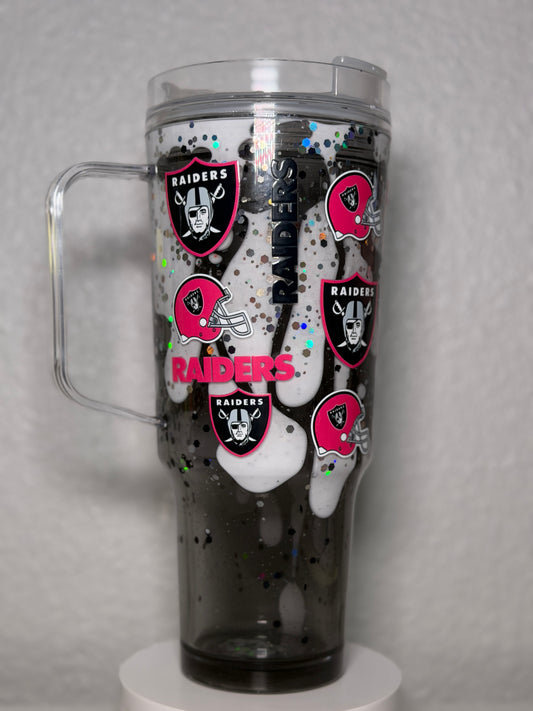 Raiders 30oz Acrylic W/ handle