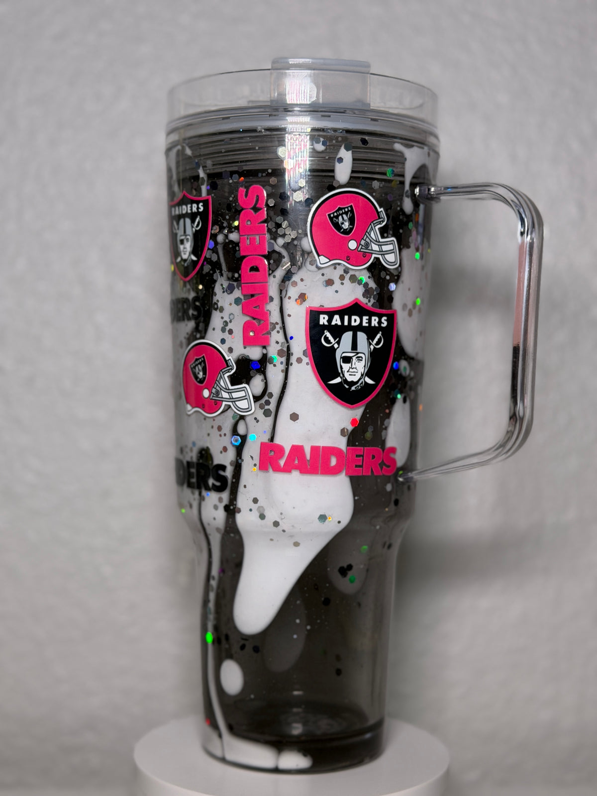 Raiders 30oz Acrylic W/ handle